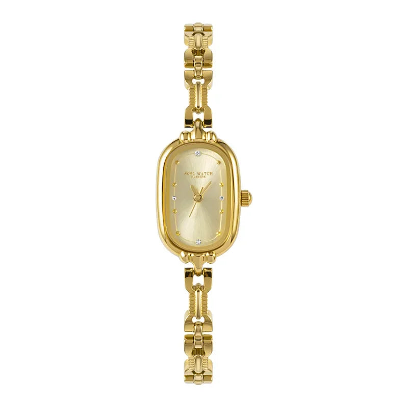 Space-Time Corridor mid-Ancient bracelet watch small retro small gold watch Oval light luxury artistic fashion quartz watch