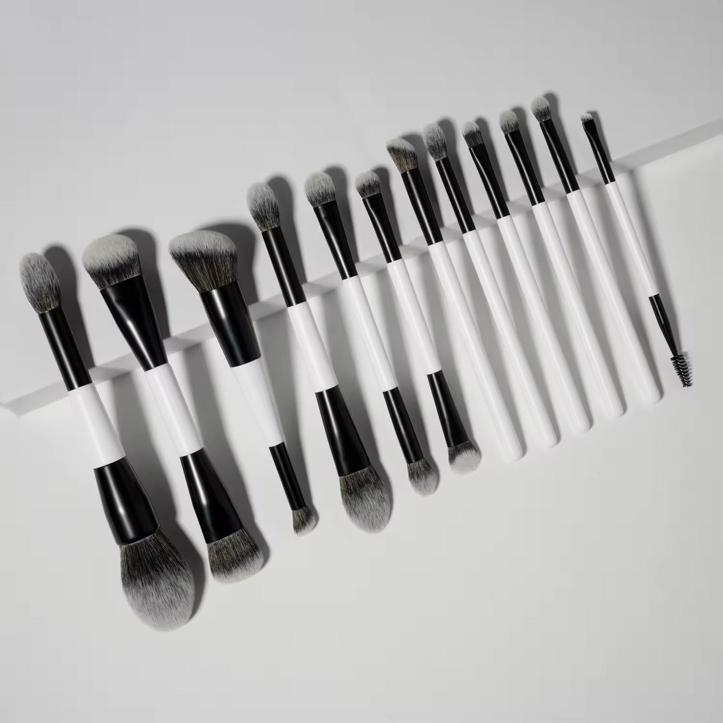 Black and White Double-Tipped Makeup Brush