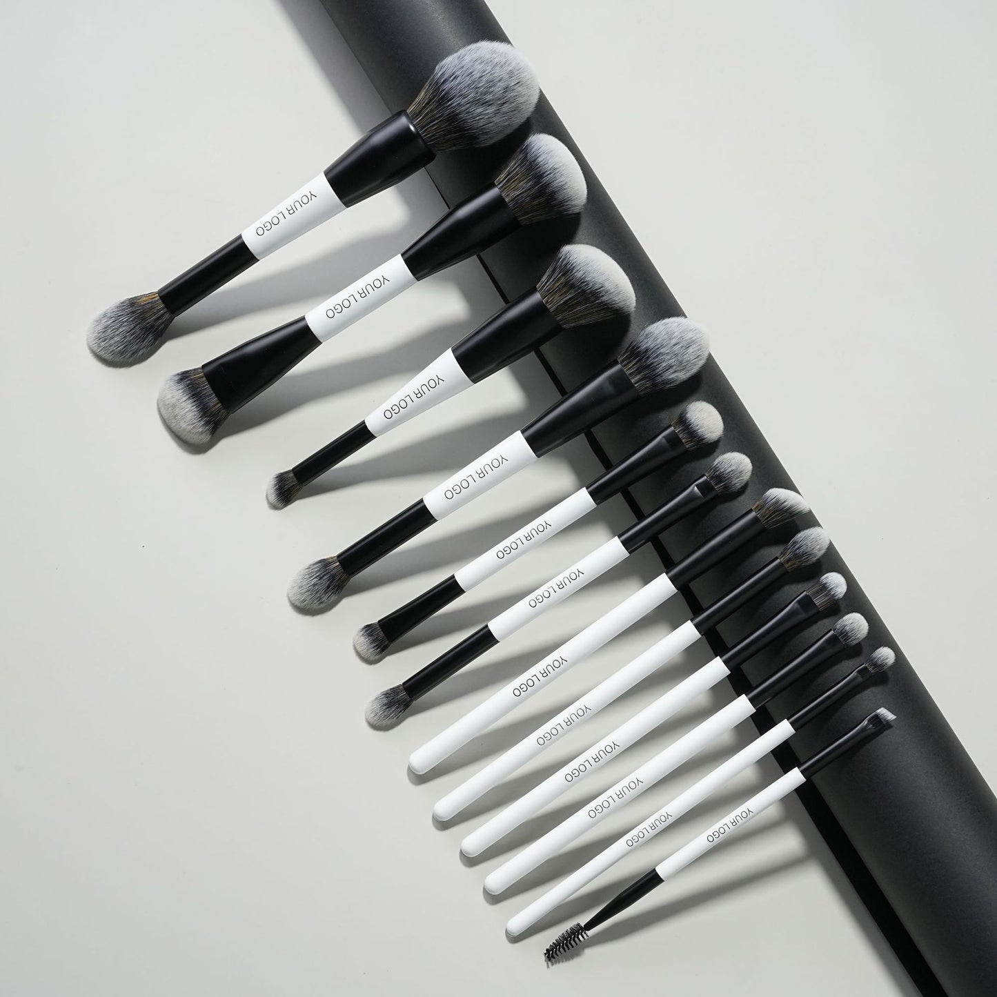 Black and White Double-Tipped Makeup Brush