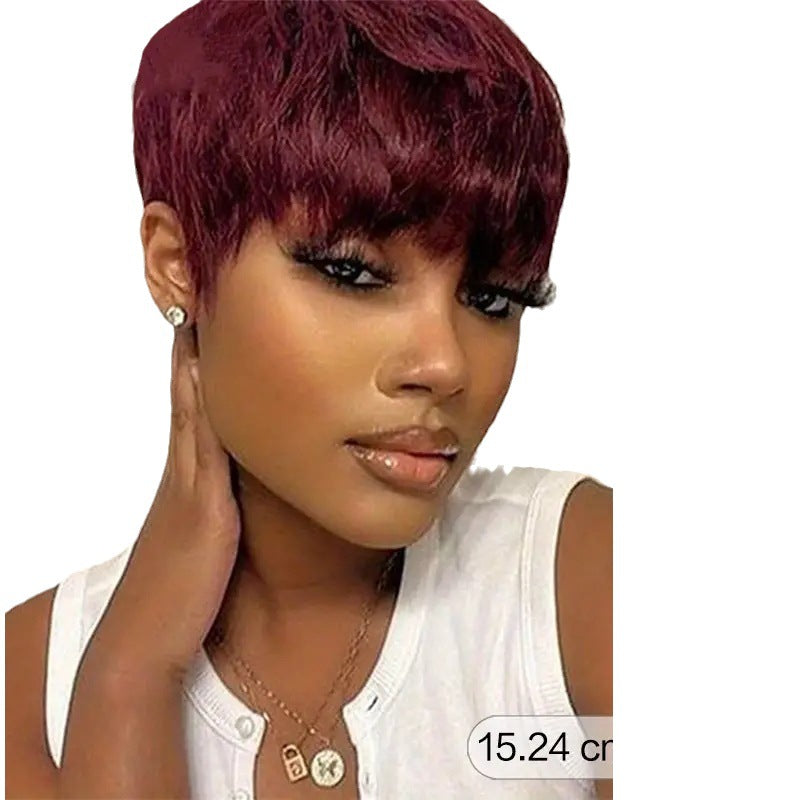Curly short-style headband female wig