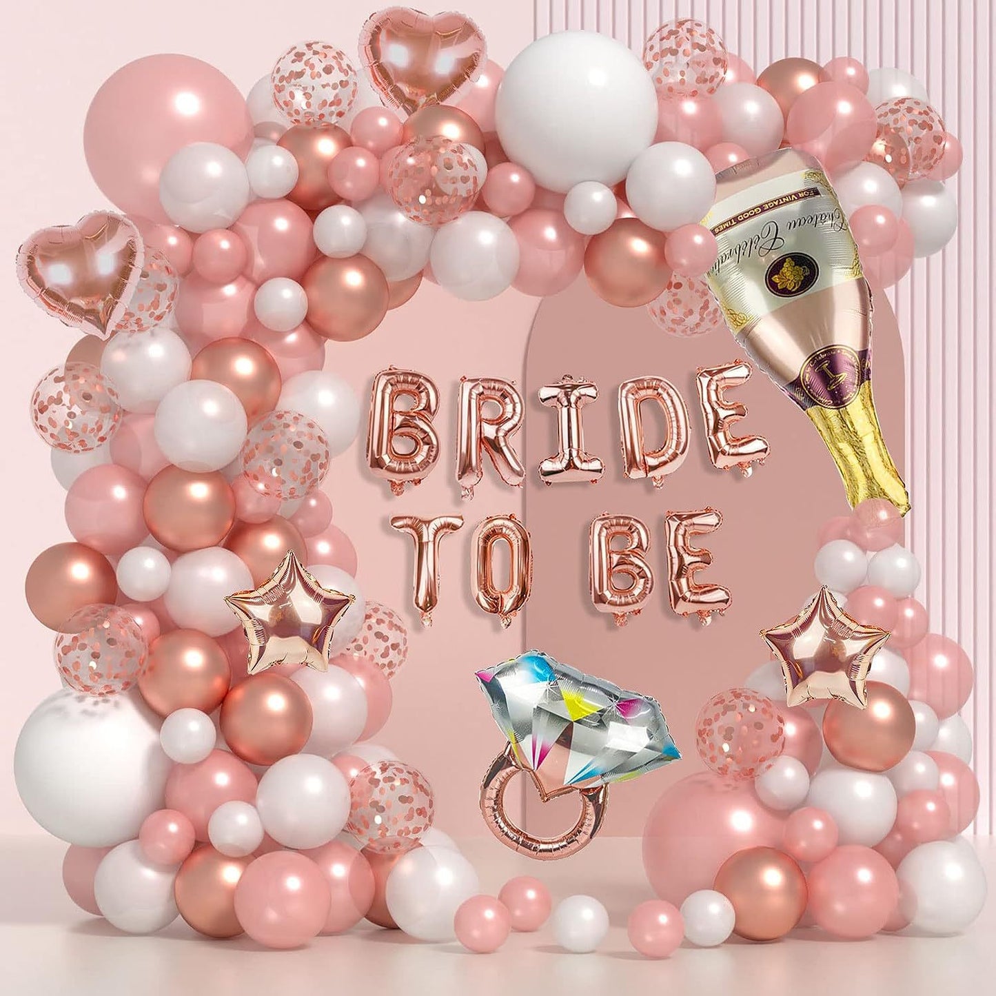 rose gold balloon suit