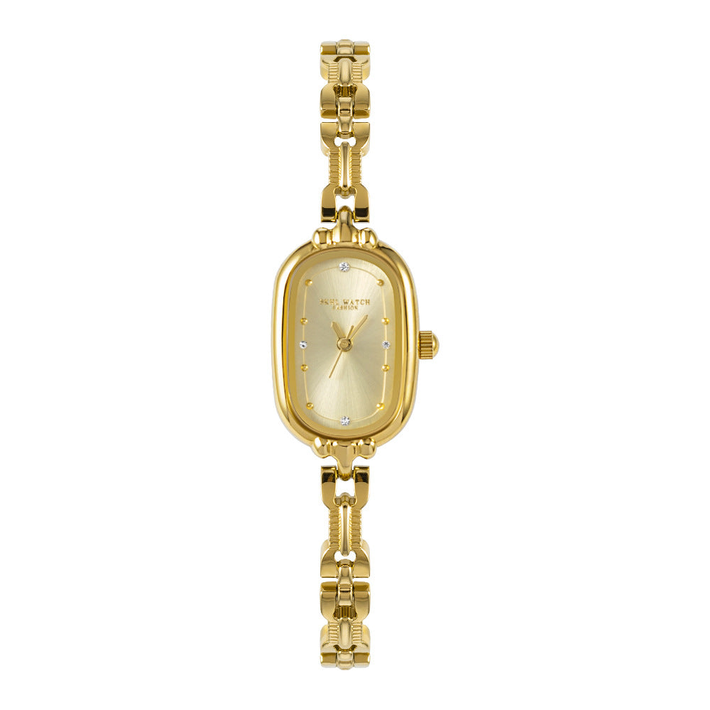 Space-Time Corridor mid-Ancient bracelet watch small retro small gold watch Oval light luxury artistic fashion quartz watch