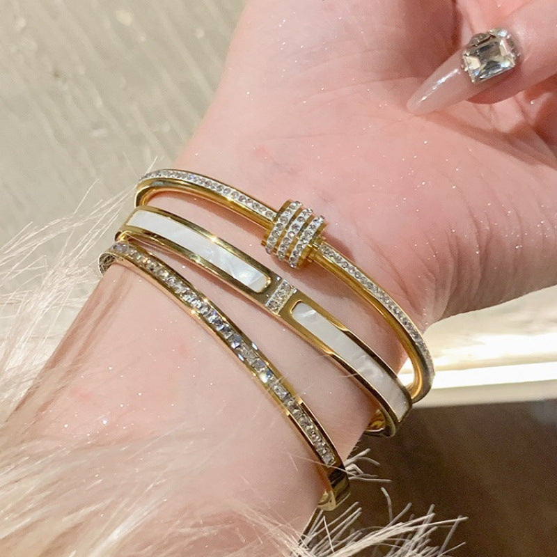 Full Moon Star Petite Waist Titanium Steel Bracelet