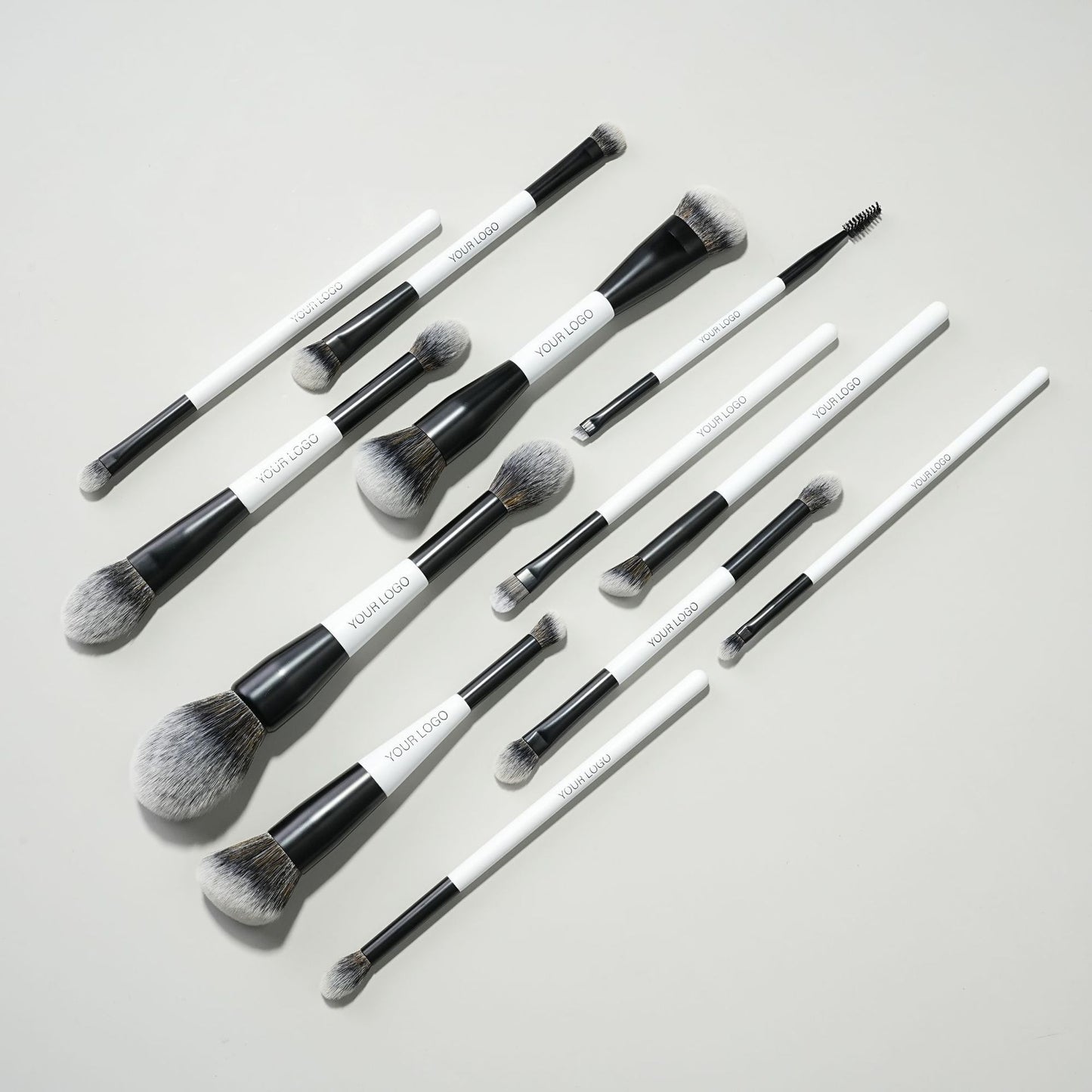 Black and White Double-Tipped Makeup Brush