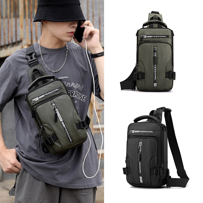 New Style Men's Multifunctional Chest Bag Fashion Casual Shoulder Crossbody Bag Durable Outdoor Small Backpack
