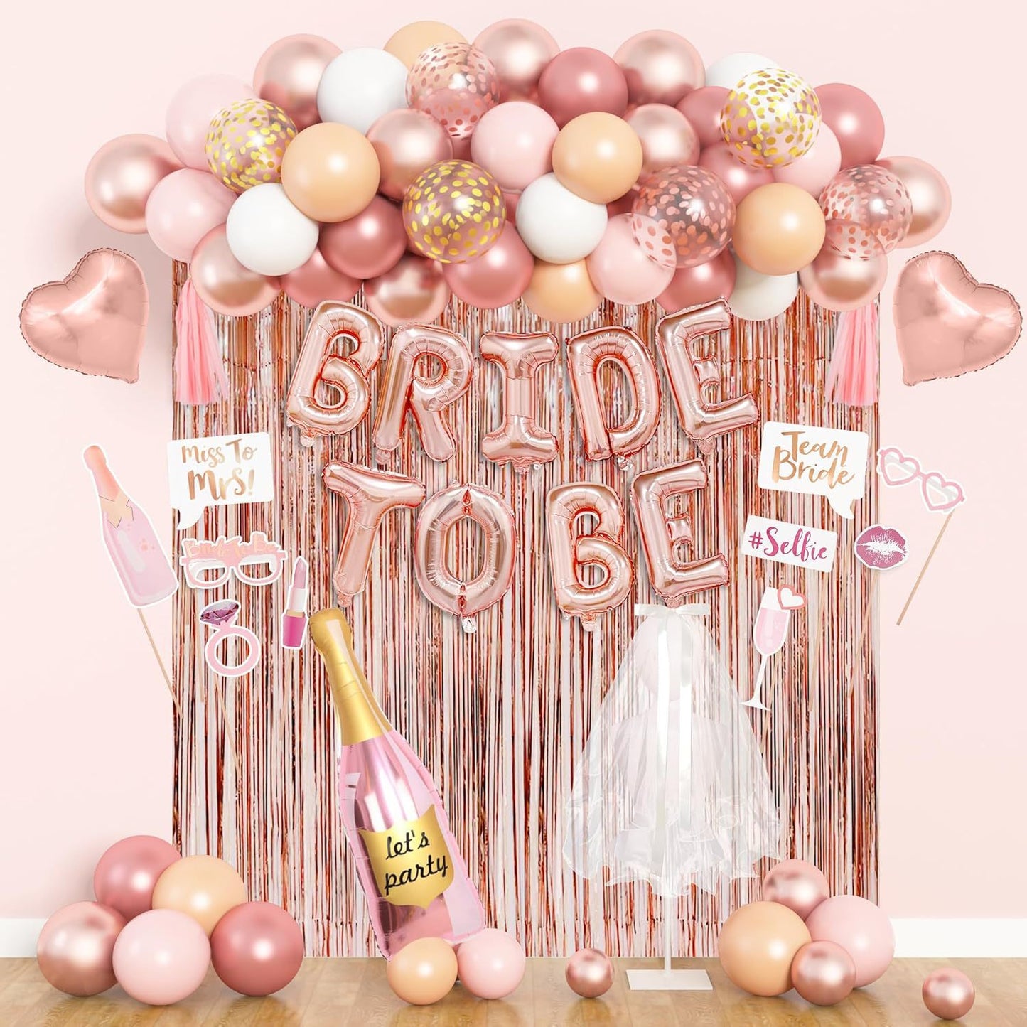rose gold balloon suit