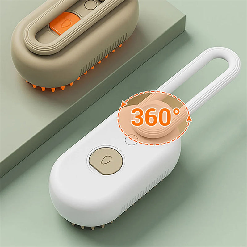 3-in-1 Electric Steam Spray Pet Grooming Brush