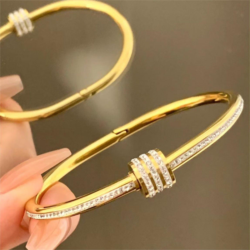 Full Moon Star Petite Waist Titanium Steel Bracelet
