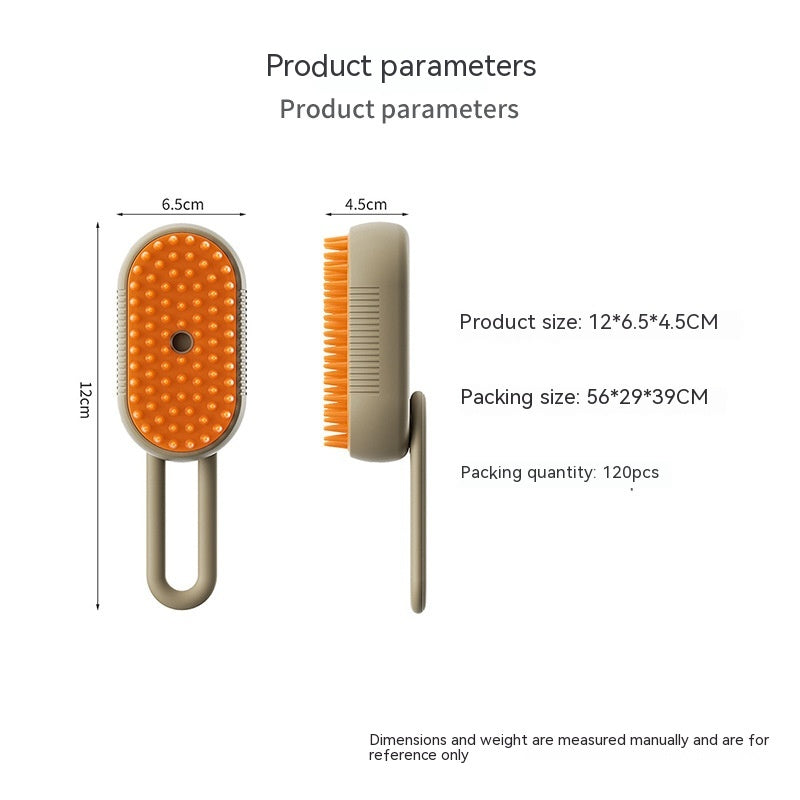 3-in-1 Electric Steam Spray Pet Grooming Brush