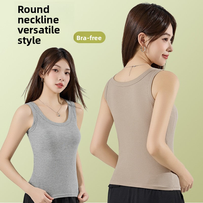 Thickened and oversized women's backless top