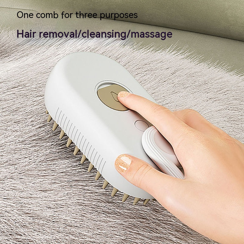3-in-1 Electric Steam Spray Pet Grooming Brush