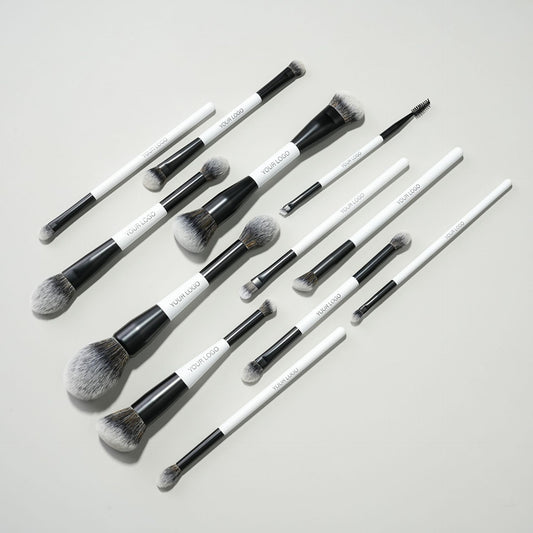 Black and White Double-Tipped Makeup Brush