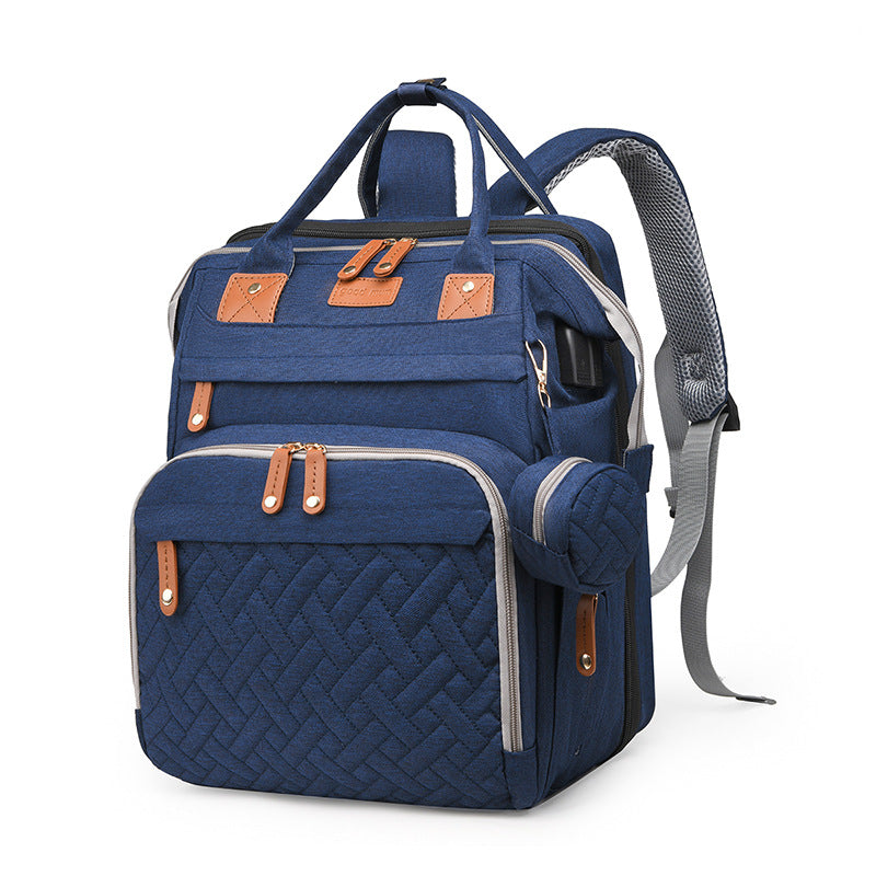 Multifunctional Mommy Bag with USB Port, Large Capacity, Lightweight for Travel and Baby Care