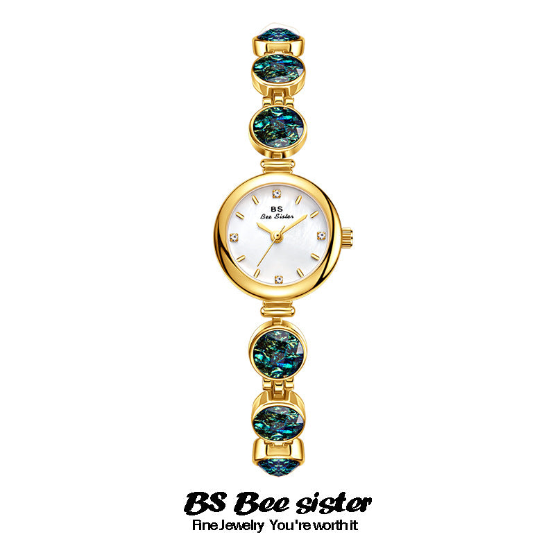 BS Huancai Rough Stone Malachite iridescence Women's Watch