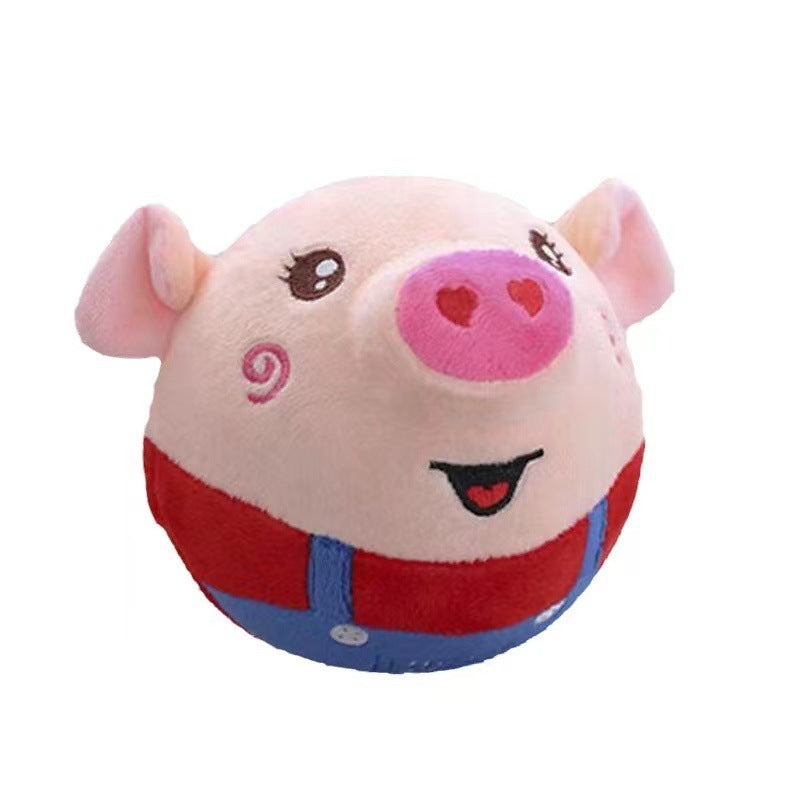 Talking Bouncing Pig Toy ? Musical Plush Ball with Detachable and Washable Cover