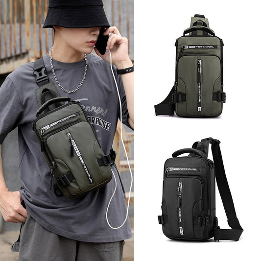 New Style Men's Multifunctional Chest Bag Fashion Casual Shoulder Crossbody Bag Durable Outdoor Small Backpack